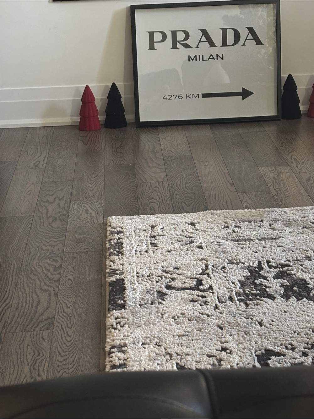 PRADA Black & White Milan Arrow Wall Art Print